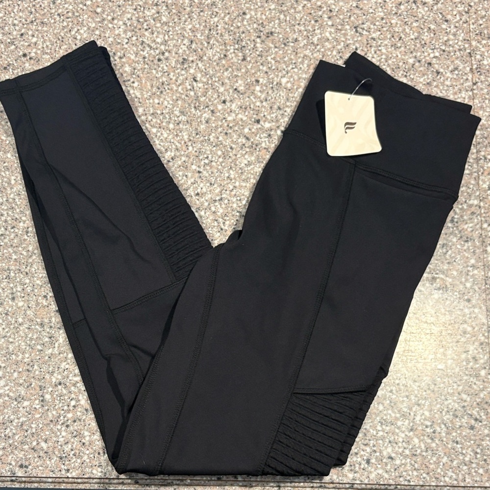 Fabletics Athletic Leggings with Textured Side Panels